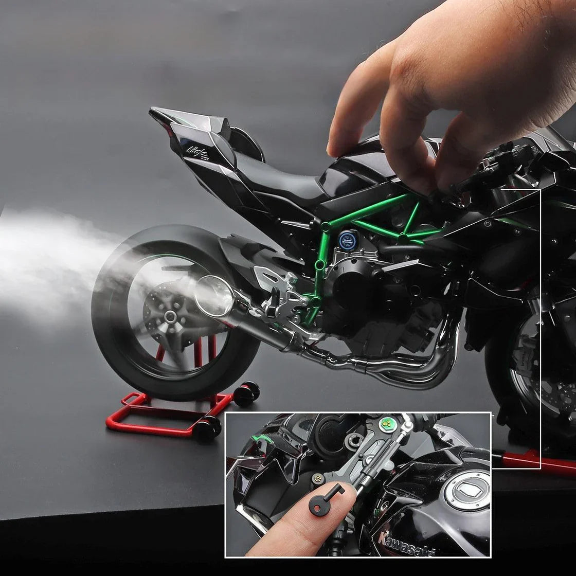 1:6 Ölçek Kawasaki H2R Çalışan Model