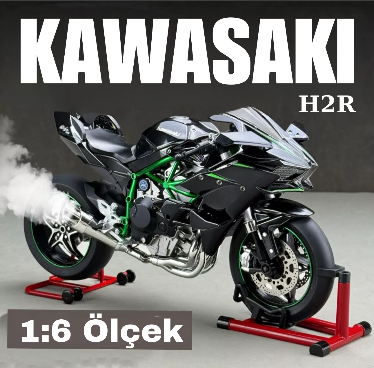 1:6 Ölçek Kawasaki H2R Çalışan Model